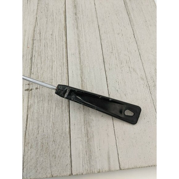 Vintage Ames 11" Slotted Serving Spoon #2 Black Handle Chrome Plated - Picture 5 of 7